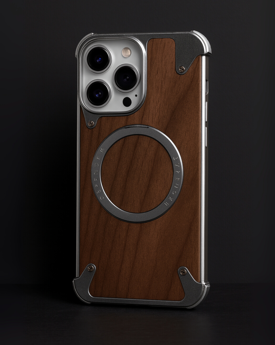 Premium Wood & Metal iPhone Case