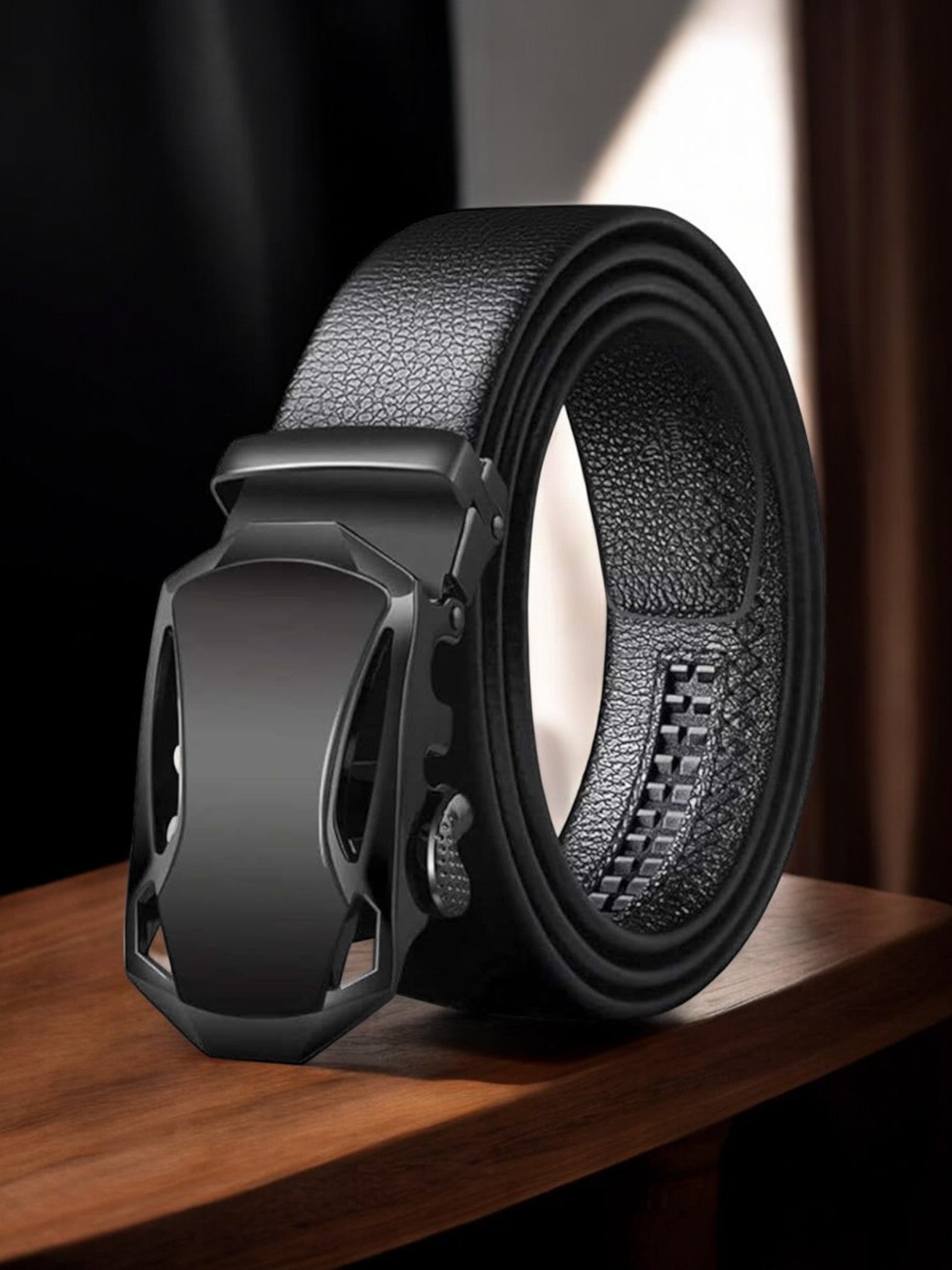 Mens Black Autolock Buckle Belt