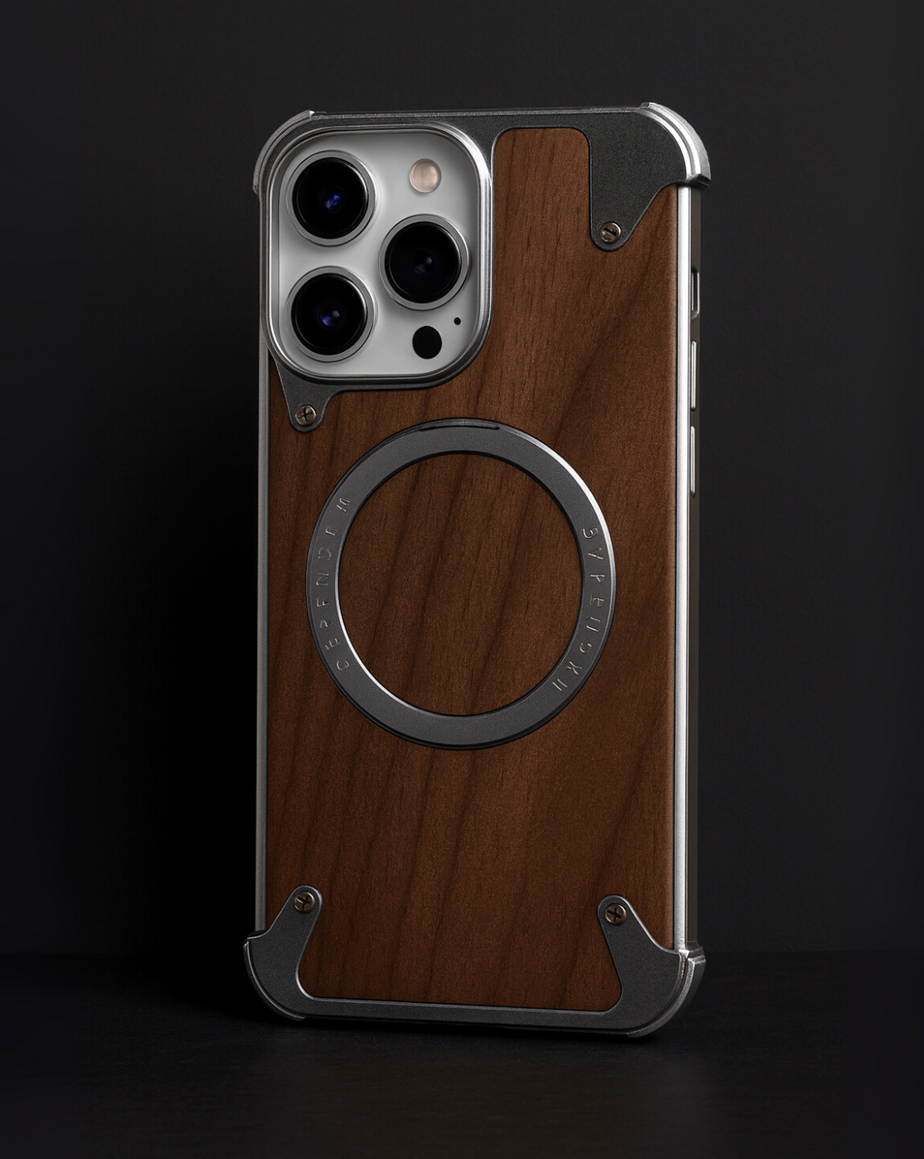 Premium Wood & Metal iPhone Case