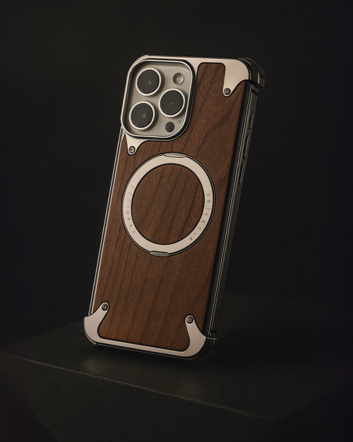 Premium Wood & Metal iPhone Case