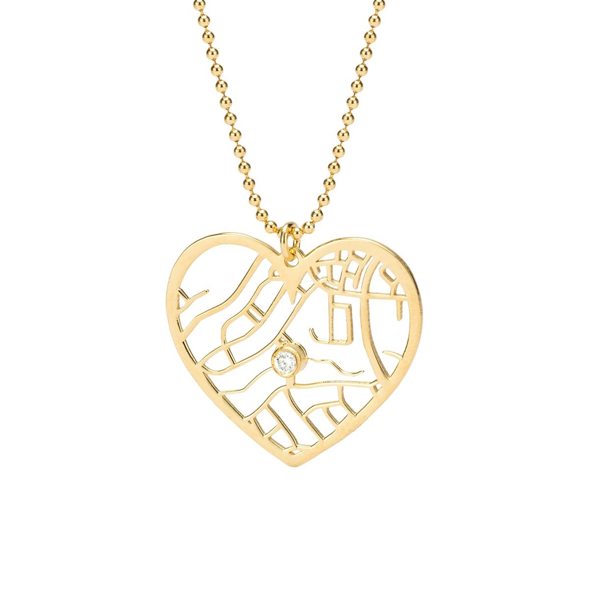Coordinates of the Heart Necklace