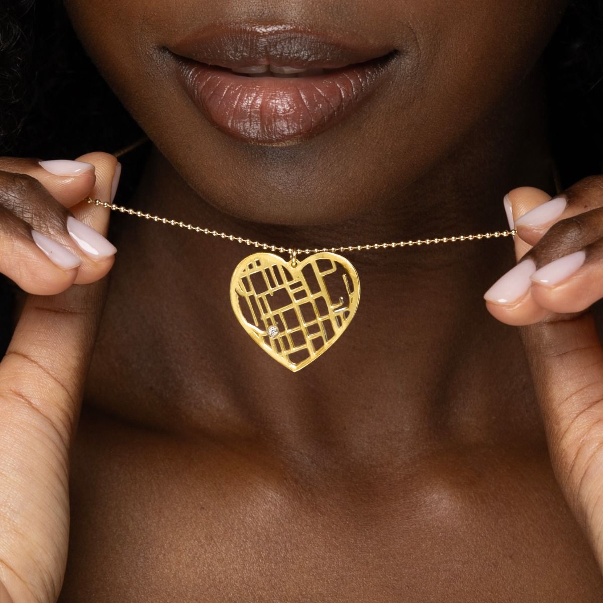 Coordinates of the Heart Necklace