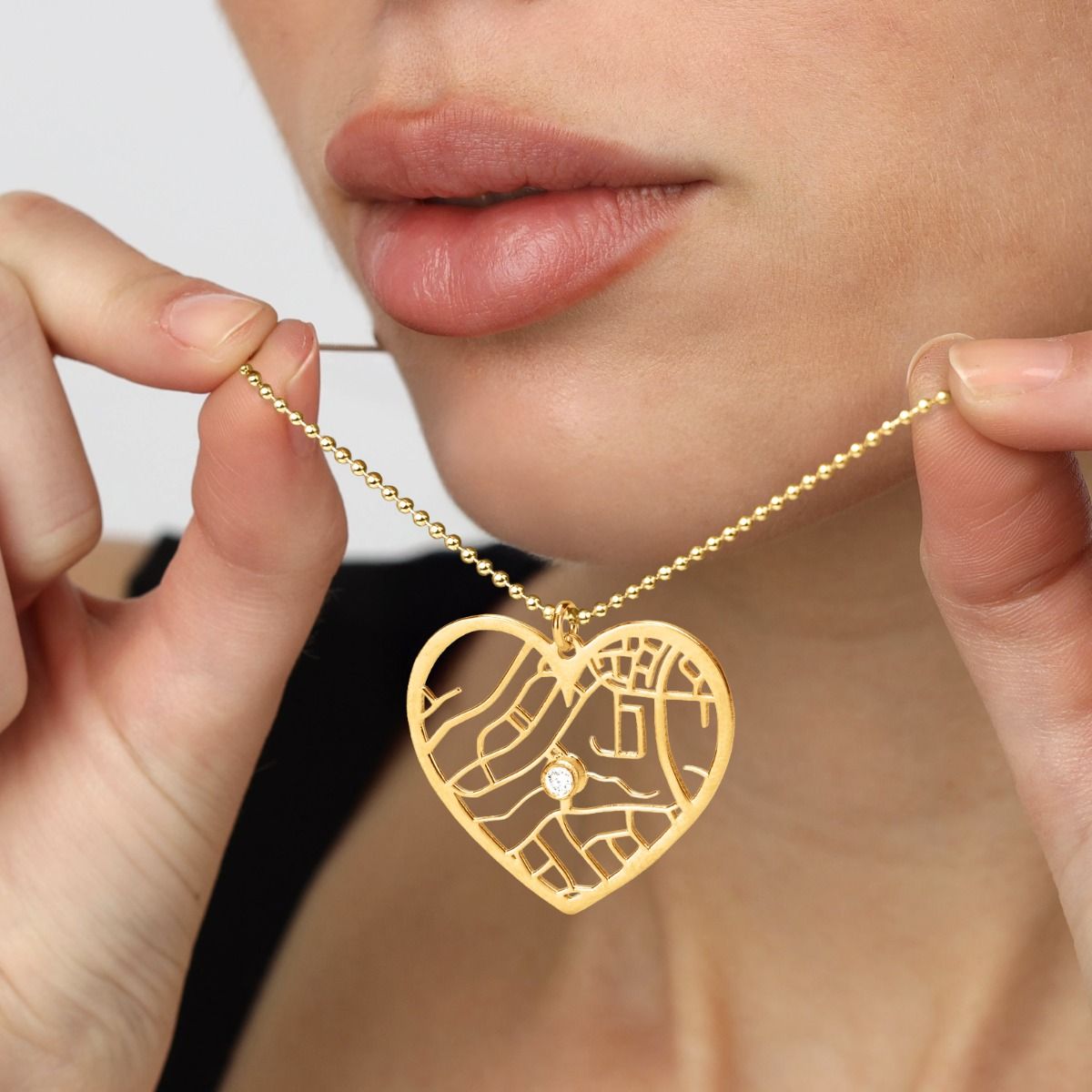 Coordinates of the Heart Necklace