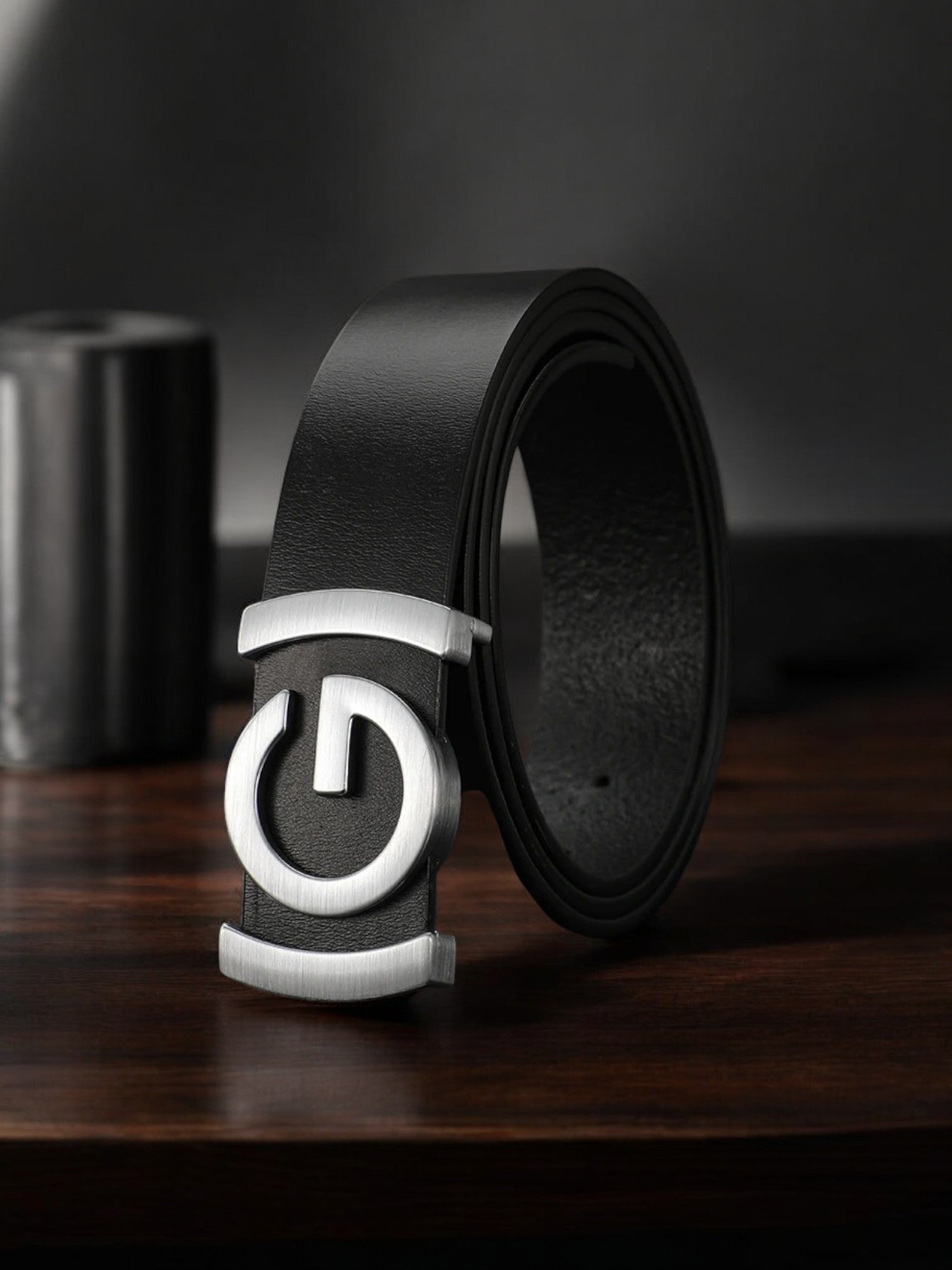 Silver G & Matte Black Men's Belt